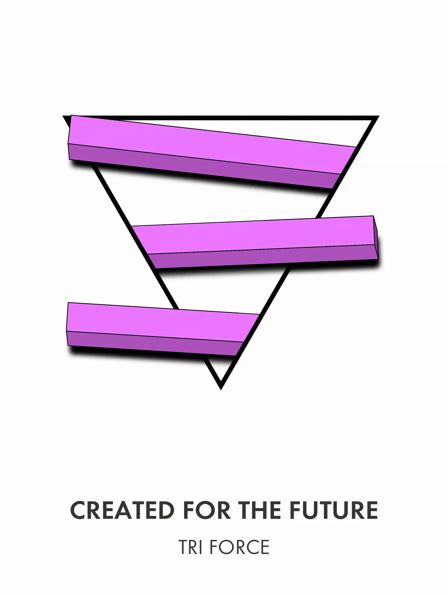 Created For The Future Concept logo, Glitched Out